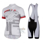 Castelli Ropa Ciclismo Culotte Corto 2016 Hombre Mangas Cortas Blanco y Rojo