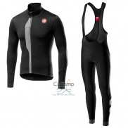 Castelli TRAS Ropa Ciclismo Culotte Largo 2019 Hombre Mangas Largas Negro Plata
