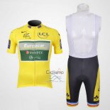 Europcar Lider Ropa Ciclismo Culotte Corto 2011 Hombre Mangas Cortas AMarillo