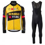 Jumbo Visma Ropa Ciclismo Culotte Largo 2021 Mangas Largas Negro AMarillo