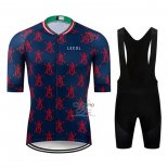 Le Col Ropa Ciclismo Culotte Corto 2020 Hombre Mangas Cortas APagado Azul Rojo