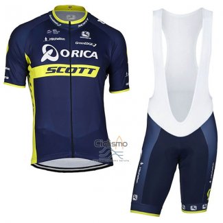 Orica Scott Ropa Ciclismo Culotte Corto 2017 Mangas Cortas Azul