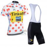 Tour DE Francia Ropa Ciclismo Culotte Corto 2014 Hombre Mangas Cortas Saxobank Lider Blanco y Rojo