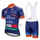Vini Fantini Ropa Ciclismo Culotte Corto 2018 Hombre Mangas Cortas Profundo Azul
