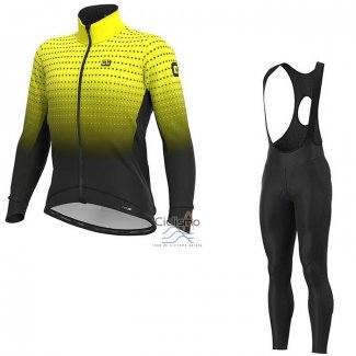 Ale Ropa Ciclismo Culotte Largo 2020 Hombre Mangas Largas AMarillo Negro(4)