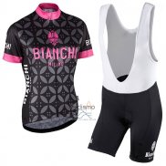 Bianchi Ropa Ciclismo Culotte Corto 2017 Mujer Mangas Cortas Rosa