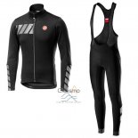Castelli Raddoppia 2 Ropa Ciclismo Culotte Largo 2019 Hombre Mangas Largas Negro Plata