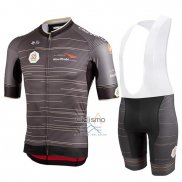 Castelli UAE Tour Ropa Ciclismo Culotte Corto 2019 Hombre Mangas Cortas Gris