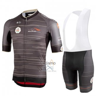 Castelli UAE Tour Ropa Ciclismo Culotte Corto 2019 Hombre Mangas Cortas Gris
