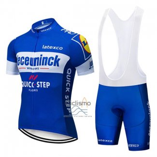 Deceuninck Quick Step Ropa Ciclismo Culotte Corto 2019 Mangas Cortas Azul Blanco
