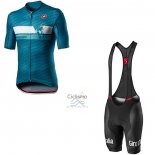 Giro d'Italia Ropa Ciclismo Culotte Corto 2020 Hombre Mangas Cortas Azur
