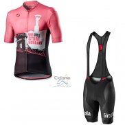 Giro d'Italia Ropa Ciclismo Culotte Corto 2020 Hombre Mangas Cortas Blanco Negro Rosa