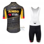 Jumbo Visma Ropa Ciclismo Culotte Corto 2021 Mangas Cortas Negro AMarillo