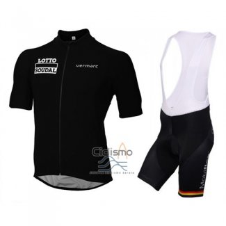 Lotto Soudal Ropa Ciclismo Culotte Corto 2016 Mangas Cortas Negro