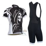 Monton Ropa Ciclismo Culotte Corto 2014 Hombre Mangas Cortas Blanco y Negro