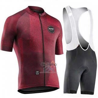 Northwave Ropa Ciclismo Culotte Corto 2019 Hombre Mangas Cortas APagado Rojo