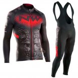 Northwave Ropa Ciclismo Culotte Largo 2019 Hombre Mangas Largas Negro Rojo
