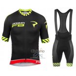 Pinarello Ropa Ciclismo Culotte Corto 2016 Hombre Mangas Cortas Negro y AMarillo