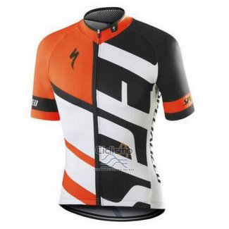 Specialized Ropa Ciclismo Culotte Corto 2016 Hombre Mangas Cortas Blanco y Naranja