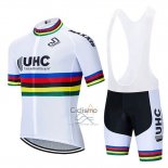 Uhc UCI Mondo Campioneropa Ciclismo Culotte Corto 2020 Hombre Mangas Cortas