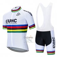 Uhc UCI Mondo Campioneropa Ciclismo Culotte Corto 2020 Hombre Mangas Cortas