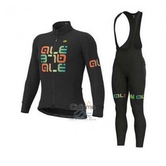 Ale Ropa Ciclismo Culotte Largo 2020 Hombre Mangas Largas Negro Verde
