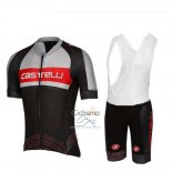 Castelli Ropa Ciclismo Culotte Corto 2017 Hombre Mangas Cortas Gris y Negro