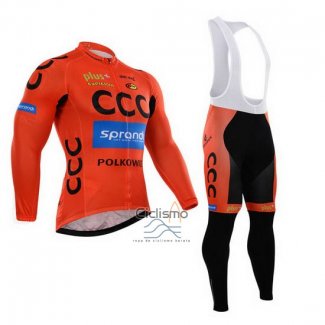 Ccc Ropa Ciclismo Culotte Largo 2015 Mangas Largas Negro y Naranja