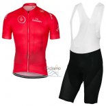 Dubai Tour Ropa Ciclismo Culotte Corto 2017 Hombre Mangas Cortas Profundo Rojo