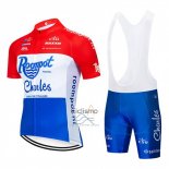 Roompot Charles Ropa Ciclismo Culotte Corto 2019 Hombre Mangas Cortas Rojo Blanco Azulmangas Cortas
