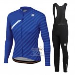 Sportful Ropa Ciclismo Culotte Largo 2020 Mujer Mangas Largas Azul Blanco