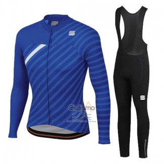 Sportful Ropa Ciclismo Culotte Largo 2020 Mujer Mangas Largas Azul Blanco
