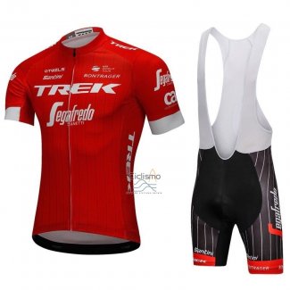 Trek Segafrojoo Ropa Ciclismo Culotte Corto 2018 Mangas Cortas Rojo
