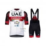 Uae Ropa Ciclismo Culotte Corto 2021 Mangas Cortas Negro Blanco Rojo
