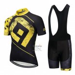 Ale Ropa Ciclismo Culotte Corto 2018 Mujer Mangas Cortas Negro y AMarillo