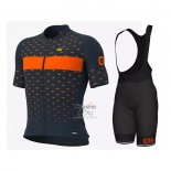 Ale Ropa Ciclismo Culotte Corto 2021 Hombre Mangas Cortas Azul Claro Naranja