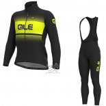 Ale Ropa Ciclismo Culotte Largo 2020 Hombre Mangas Largas AMarillo Negro(2)