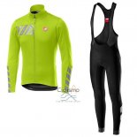 Castelli Raddoppia 2 Ropa Ciclismo Culotte Largo 2019 Hombre Mangas Largas Verde Plata