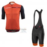 Castelli Ropa Ciclismo Culotte Corto 2021 Hombre Mangas Cortas Naranja(1)
