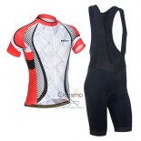 Monton Ropa Ciclismo Culotte Corto 2014 Hombre Mangas Cortas Naranja y Blanco