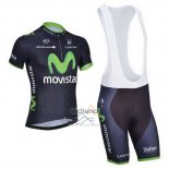 Movistar Ropa Ciclismo Culotte Corto 2014 Mangas Cortas Negro