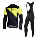 Nalini Ropa Ciclismo Culotte Largo 2020 Men Mangas Largas Negro AMarillo