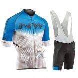 Northwave Ropa Ciclismo Culotte Corto 2018 Hombre Mangas Cortas Azul y Blanco