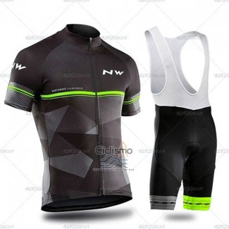 Northwave Ropa Ciclismo Culotte Corto 2019 Hombre Mangas Cortas Negro Gris Verde