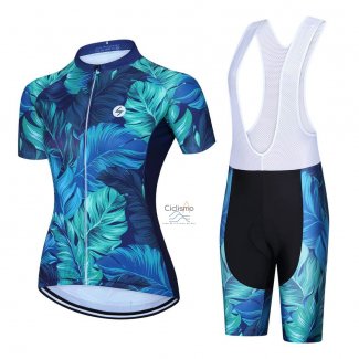 Steep Ropa Ciclismo Culotte Corto 2023 Mujer Mangas Cortas Azul Negro