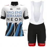 Axeon Hagens Berman Ropa Ciclismo Culotte Corto 2017 Men Mangas Cortas Blanco y Negro