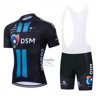 Dsm Ropa Ciclismo Culotte Corto 2021 Mangas Cortas Azul Negro