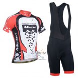 Monton Ropa Ciclismo Culotte Corto 2014 Hombre Mangas Cortas Rojo y Blanco