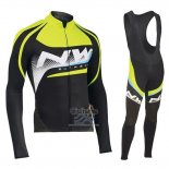 Northwave Ropa Ciclismo Culotte Largo 2019 Hombre Mangas Largas Verde Blanco Negro
