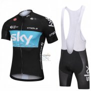 Sky Ropa Ciclismo Culotte Corto 2018 Mangas Cortas Negro y Azul